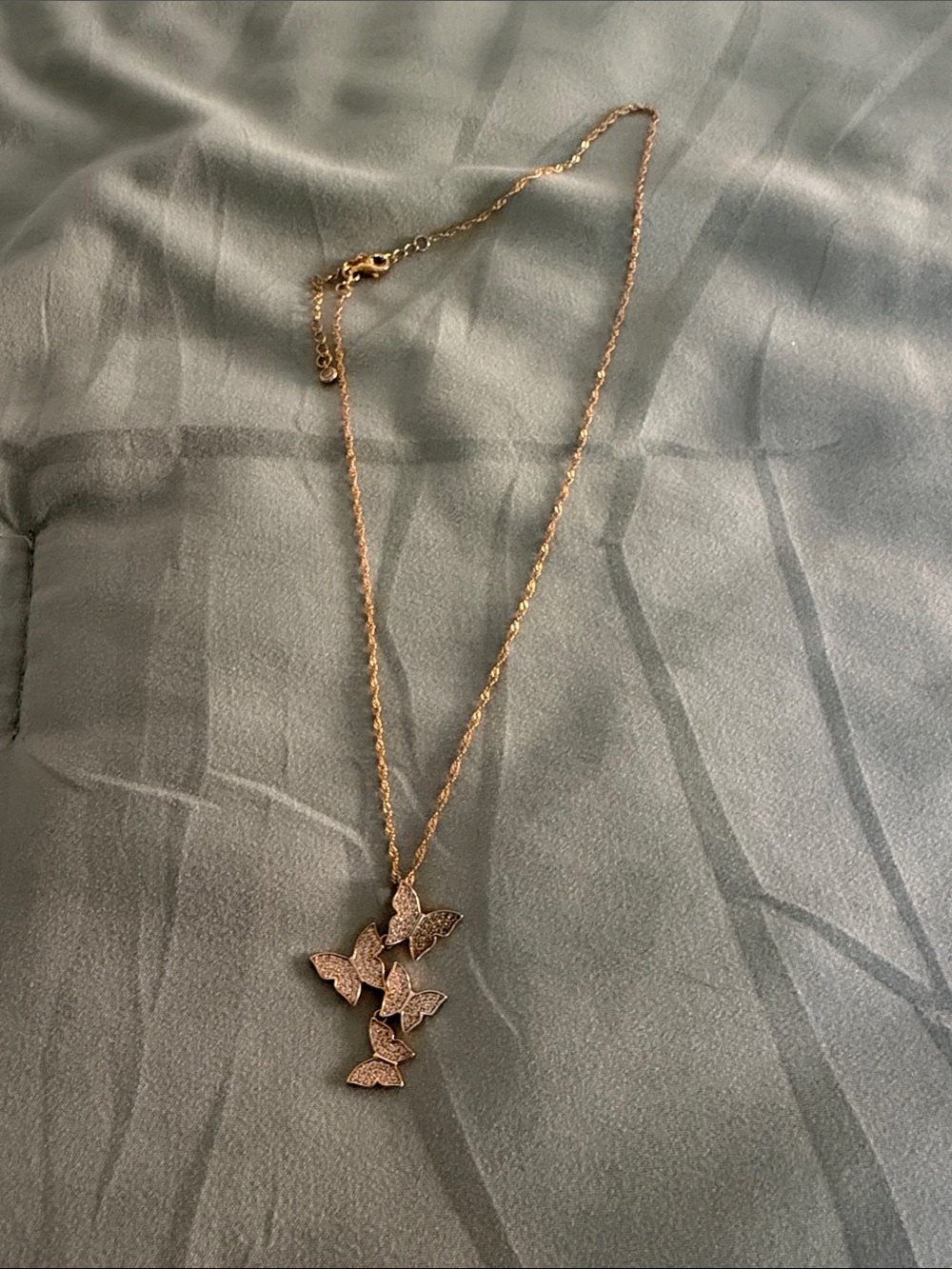 Gold Butterfly Cluster Necklace - Women Jewelry